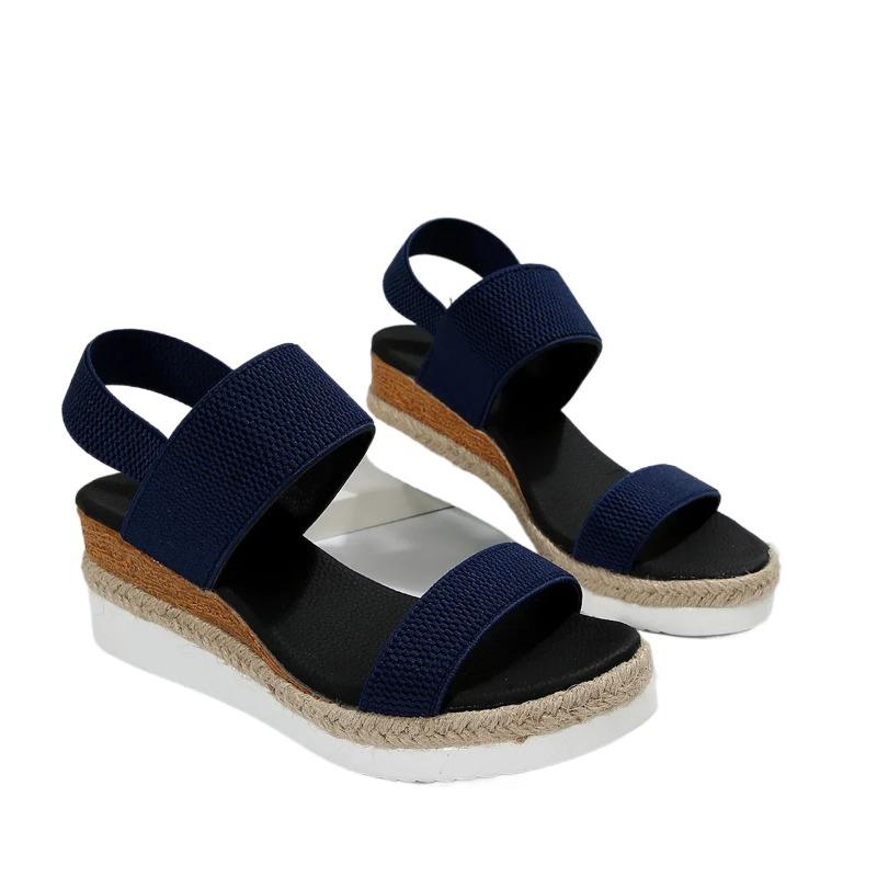 Fashion Women's Sandals Summer Casual Shoes 2024 New for Women Comfortable Non-slip Walking Slip On Elastic Fabric Female Shoes