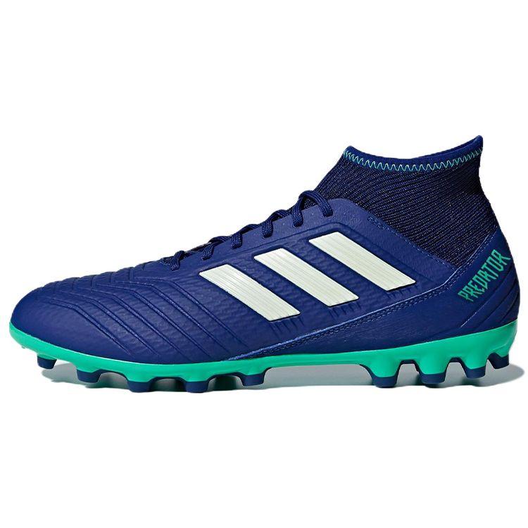 Adidas Predator 18.3 Round Toe Lace-Up AG (Rubber Short Studs) Durable Soccer Shoes Men Soccer Shoes Blue CP9308