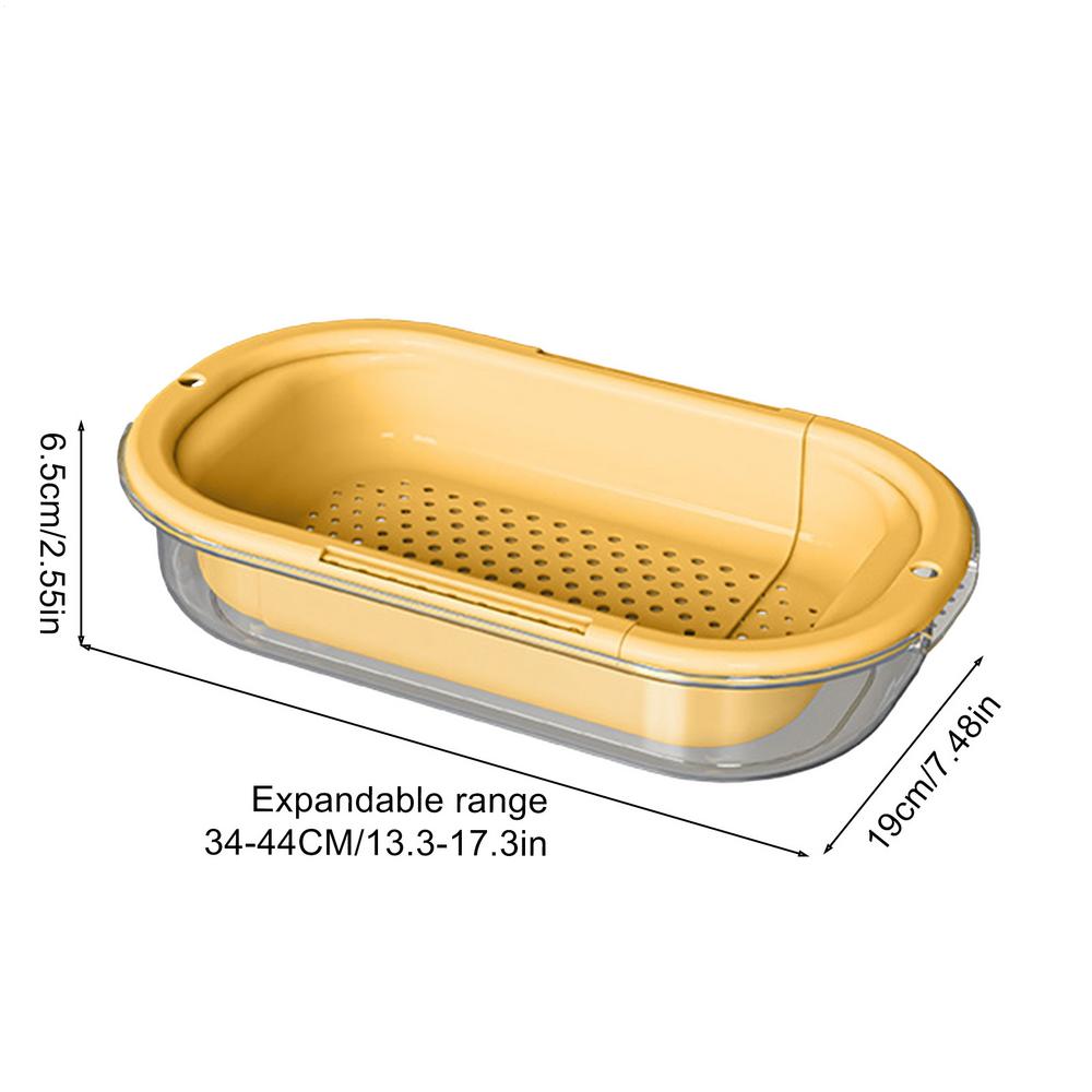 Over The Sink Colander Over The Sink Strainer Basket Fast Drain Fruit Cleaner Basket for Home Cooking Meal Prep Dishwashing жёлтый