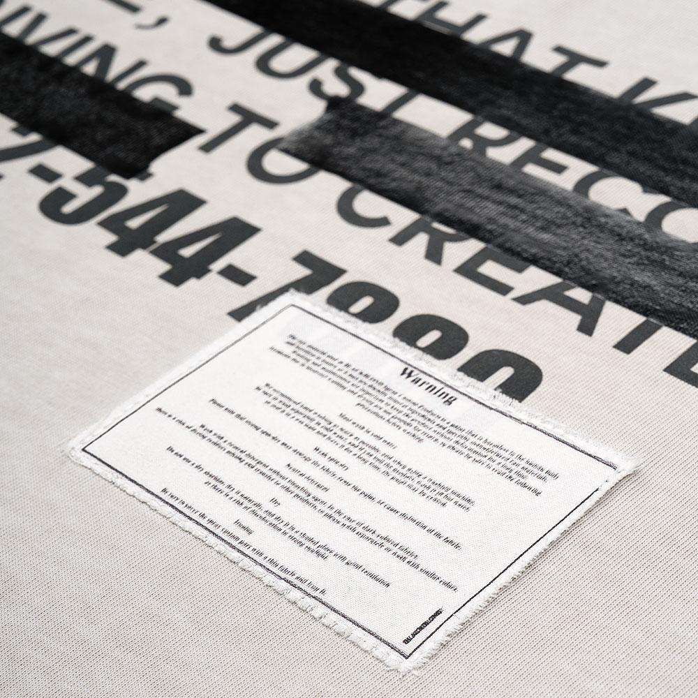 BLACKBLOND Vividi Hidden Slogan Pigment Long Sleeve Tee (Sand)
