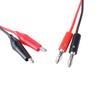 Power Plug to Alligator Clip Cable Double Alligator Clips Power Test Cable 2 Plugs to 2 Clips Cable Length 1M