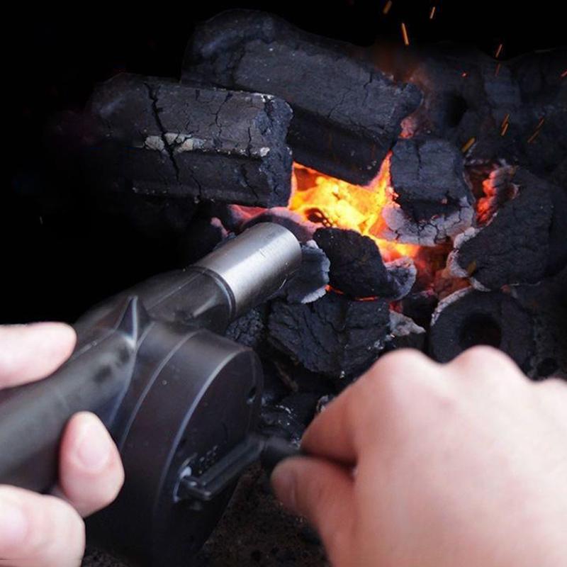 1 Heim-Outdoor-Handgebläse, Mini-Handventilator, geeignet für Grillen, Picknick, Camping, Holzkohleverbrennungsgebläse, schwarz