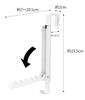 Yamazaki Foldable Door Hanger W2 D20.5 H23.5 cm White Space-Saving Collapsible Easy Install 5514