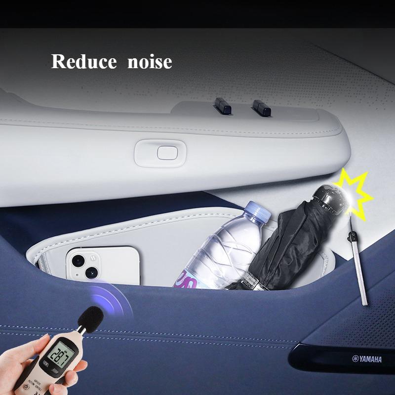 For Zeekr 001 2026-2026 Car Door Slot Storage Pad Leather Door groove Protective Mats Storage Barrel Interior Accessories