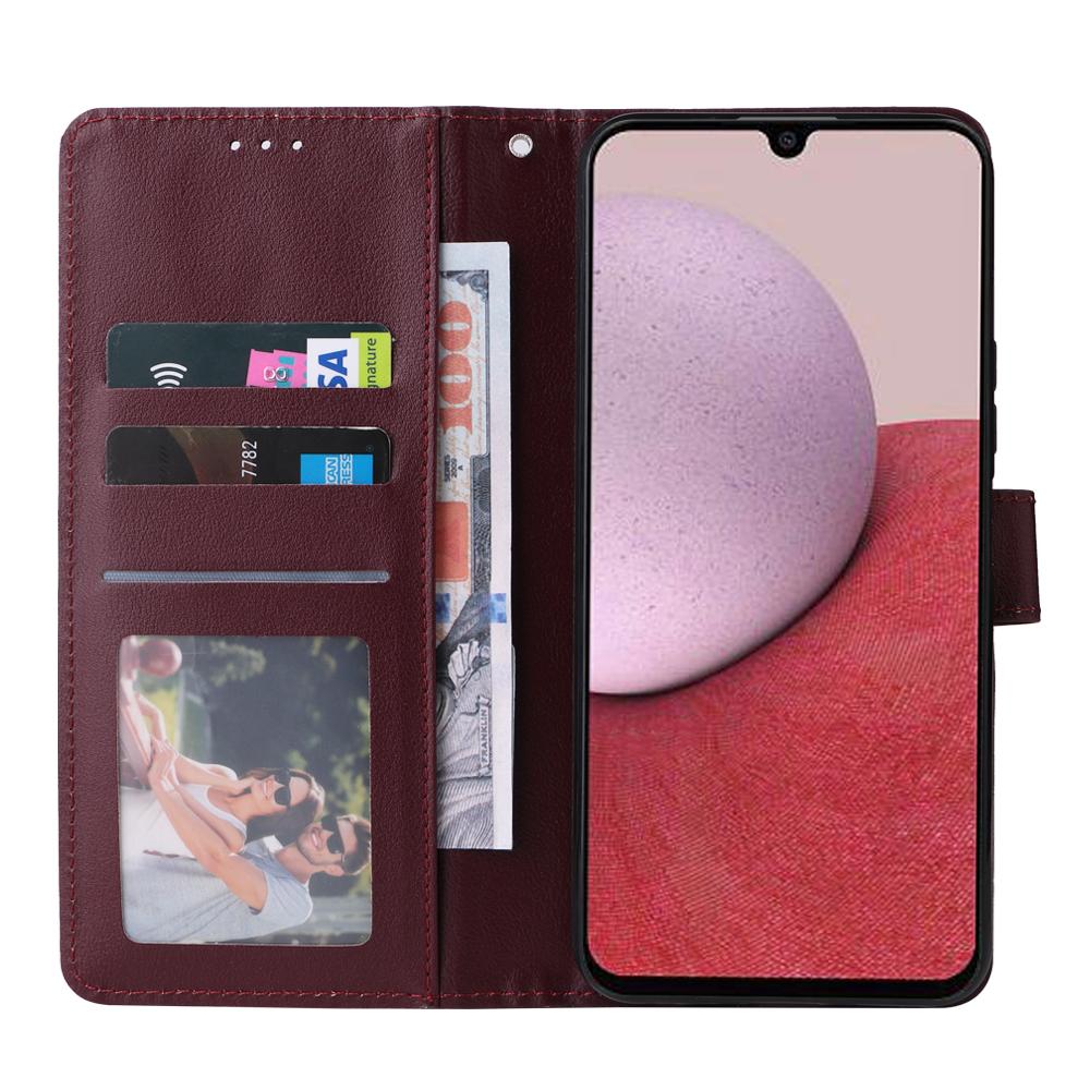 For Samsung Galaxy A14 5G Case Scratch-proof PU Leather Phone Stand Cover with 3 Card Holders