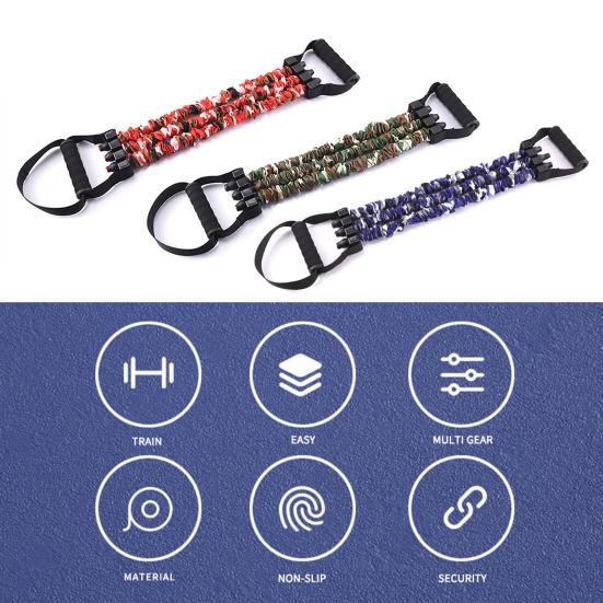 Adjustable Resistance Band with Detachable 3-Tube Chest Expander Shoulder Stretcher Strength Training Fitness Full Body Stretching Band with Handle