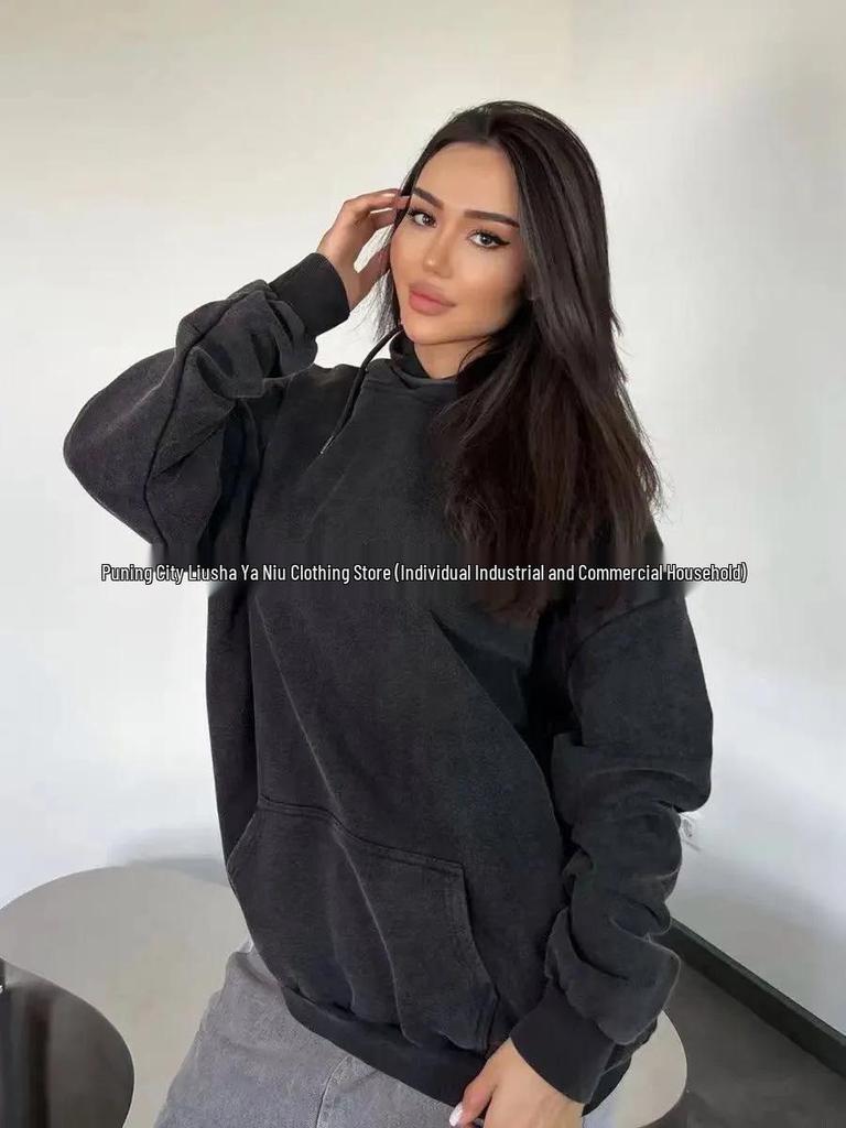 Trendy American Retro Hooded Sweatshirt Jacket: Warm, Stylish, and Unique