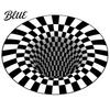 Geometric Anti-Skid Area Vision Bedroom Resistant Washable Carpet Wear Rug Round 3D Stereo Floor Mat