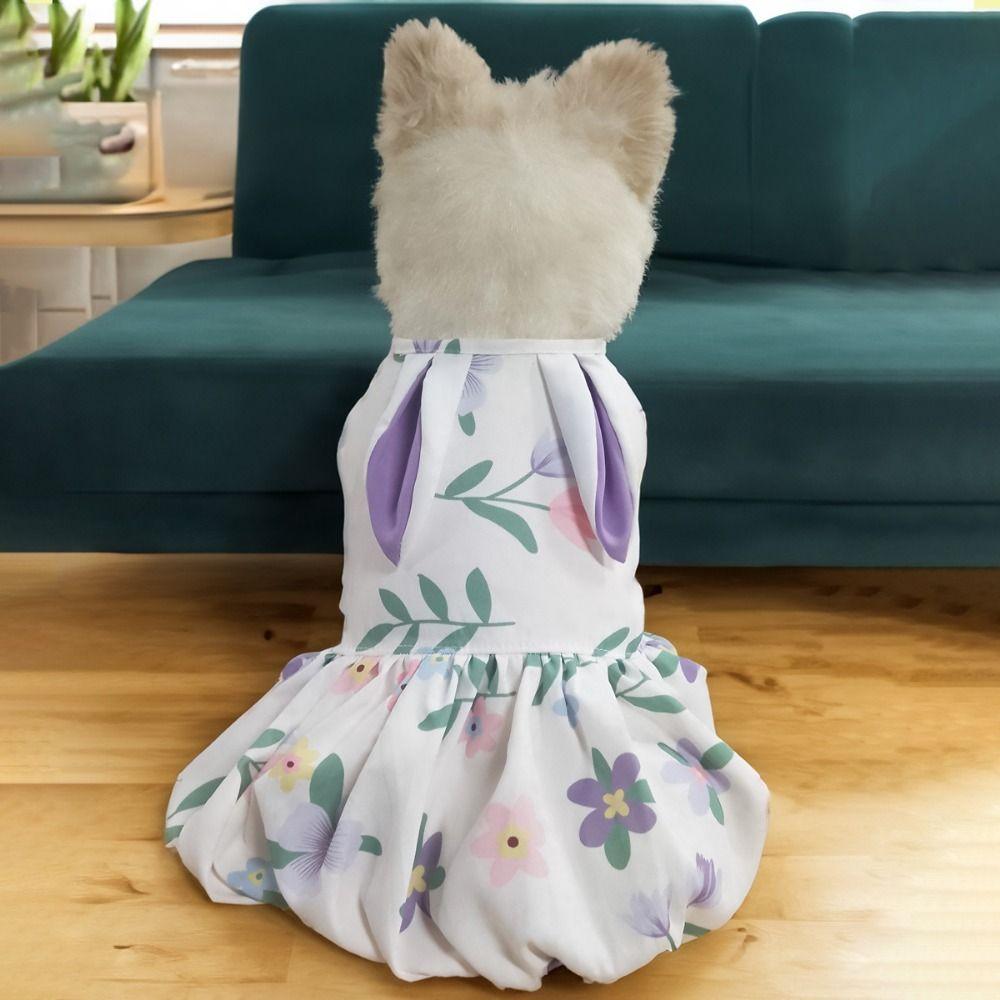 Washable Bunny Ears Dog Skirt Cute Dog Dress Practical Pet Princess Skirt Pet Supplies
