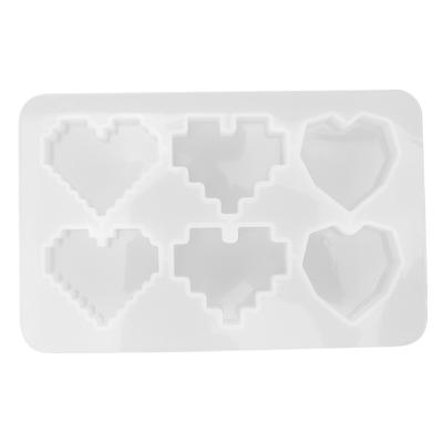 Molde DIY con Forma de Corazón Reutilizable Molde de Silicona 3D para Tabletas de Aromaterapia Bálsamo Jabón