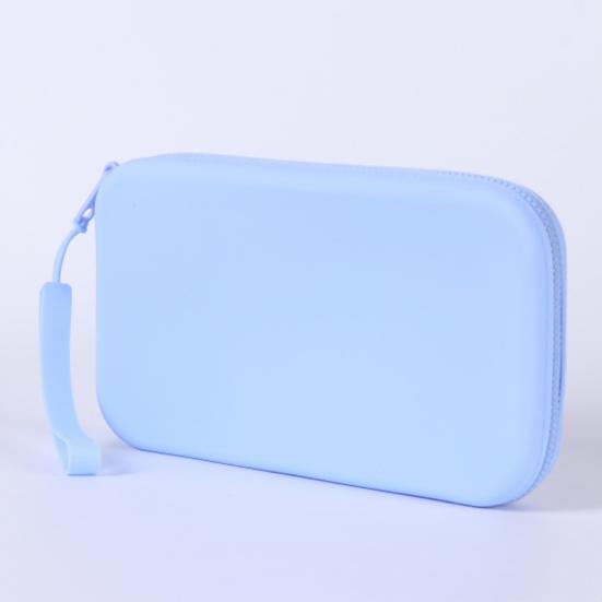 Silikonowy piórnik estetyczny saszetka na ołówki wielofunkcyjna zapinana na zamek kosmetyczka do przechowywania artykułów piśmienniczych pędzli do makijażu kluczy