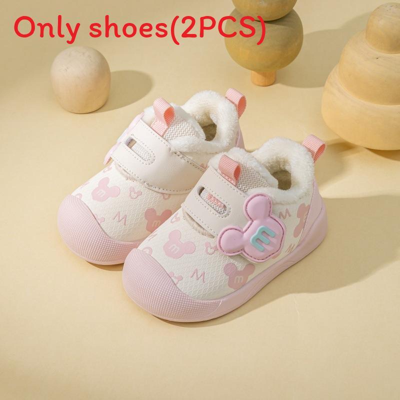 

Winter Cartoon Baby Toddler Cotton Shoes With Non Slip Sole For Indoor Comfort 12cm розовый