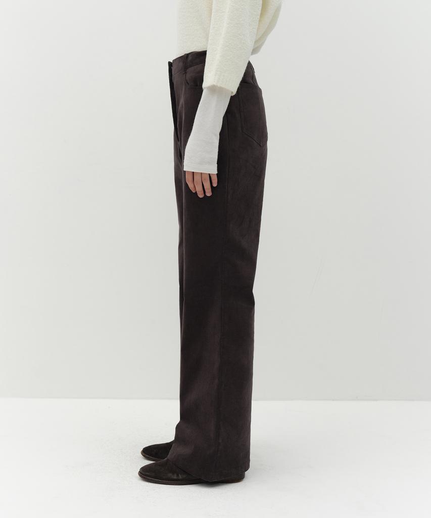 Loutaideu Corduroy Bootcut Pants [Brown]