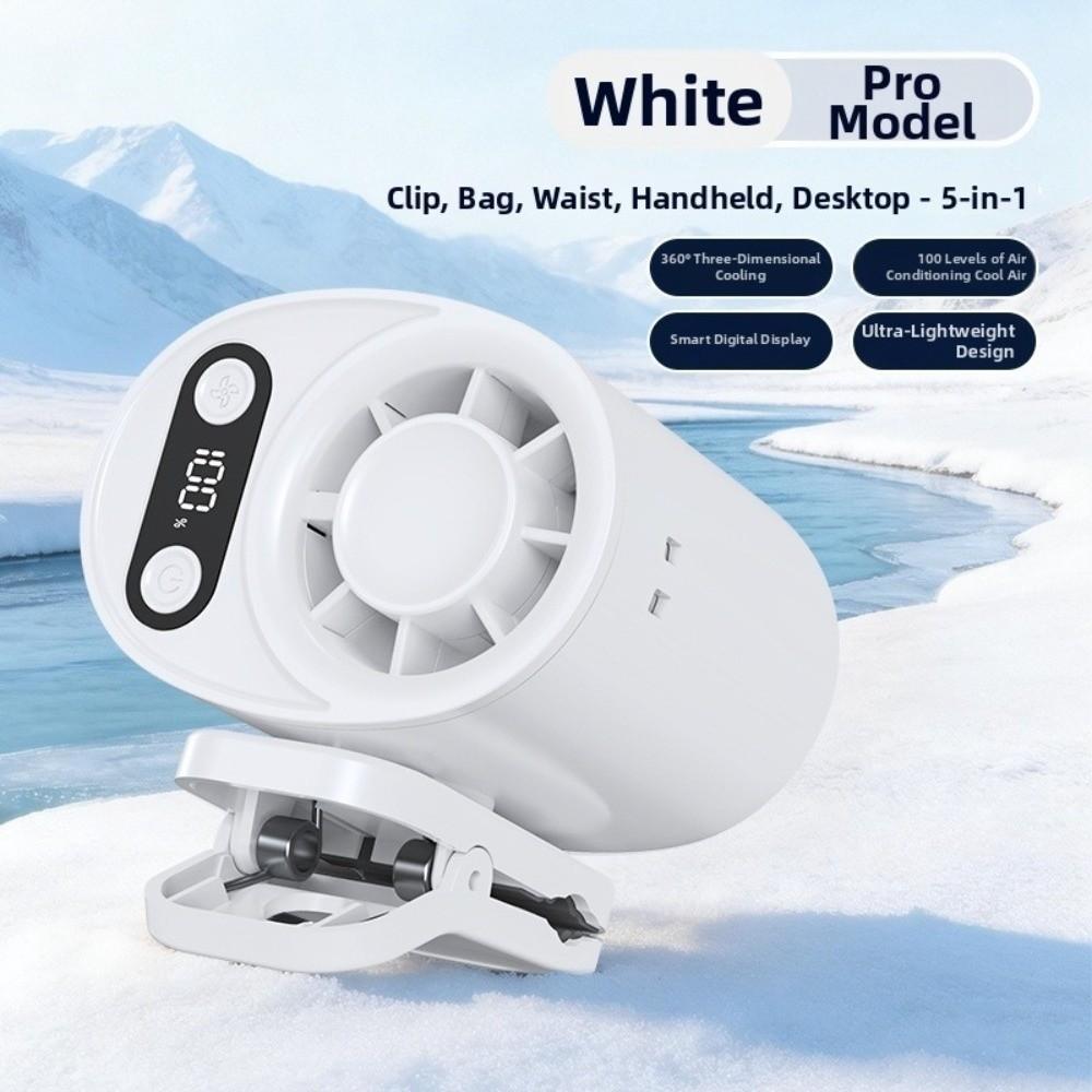 Cooling USB Desk Fan Quiet Intelligent Mini Fan New Handheld Fan for Outdoor Standard-White