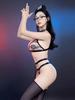 Sexy Three-Point Bikini Printed Polyester Spandex Mesh Pure Desire Hot Uniform Women Rompers Clothing Bodysuits 5Tj2
