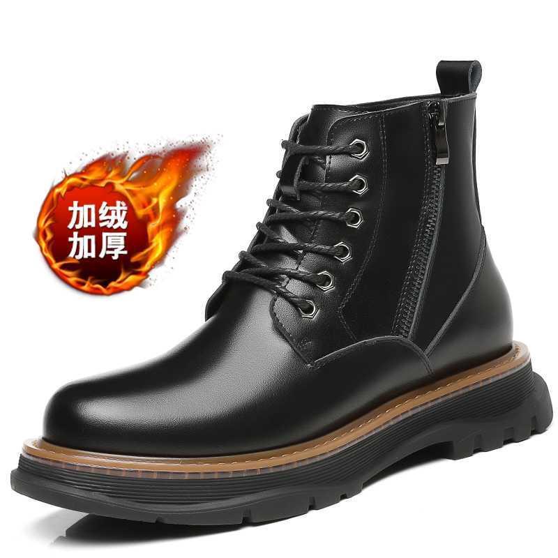 

Мужские мотоциклетные ботинки Мартин из натуральной кожи для мужчин, уличная одежда, винтажные повседневные боты из коровьей кожи, уличная инструментальная пустынная обувь 44