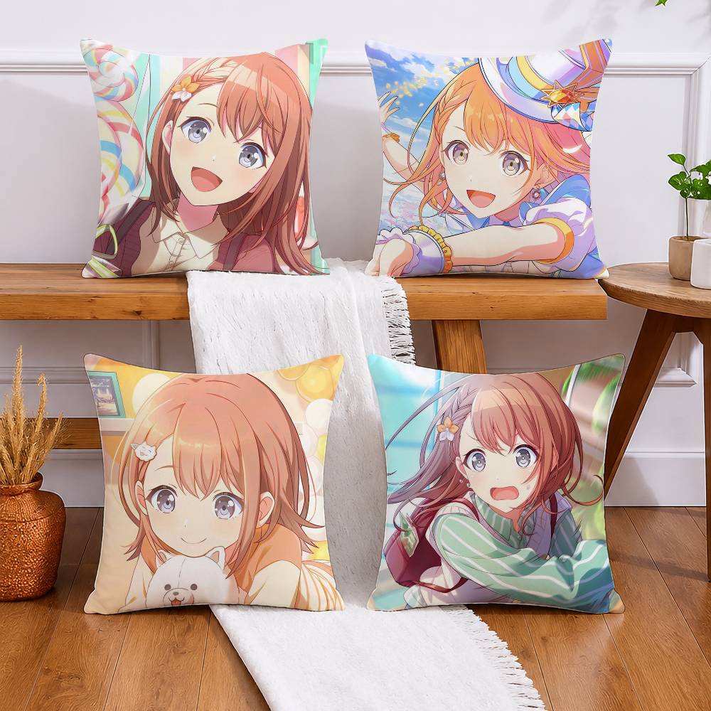Project SEKAI Minori Hanasato Pillow Case Pattern Printed Pillowcase For Living Room Sofa Cushion Cover