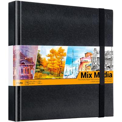 Ohuhu Skizzenbuch Mixed Media 78 200 g/m² Medium Acryl und Aquarell Geeignet für Kinder und Buntwassertusch und Weihnachtsgeschenk Skizzenbuch,