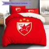 Estrella Roja de Belgrado Patrón Juego de Cama Edredón Decoración del Hogar Regalo (1 funda nórdica + 2 fundas de almohada sin relleno.)