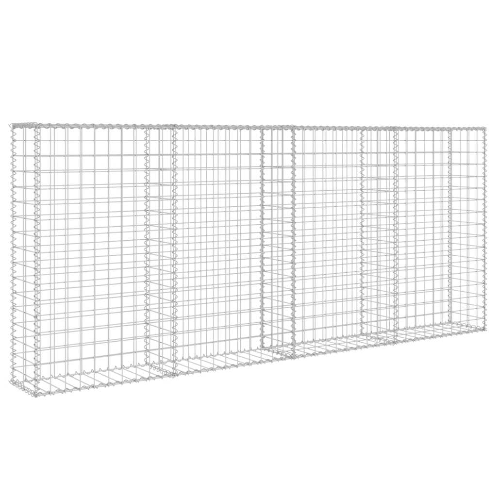 Gabion Wall with Cover Galvanized Steel 200*20*85 Cm