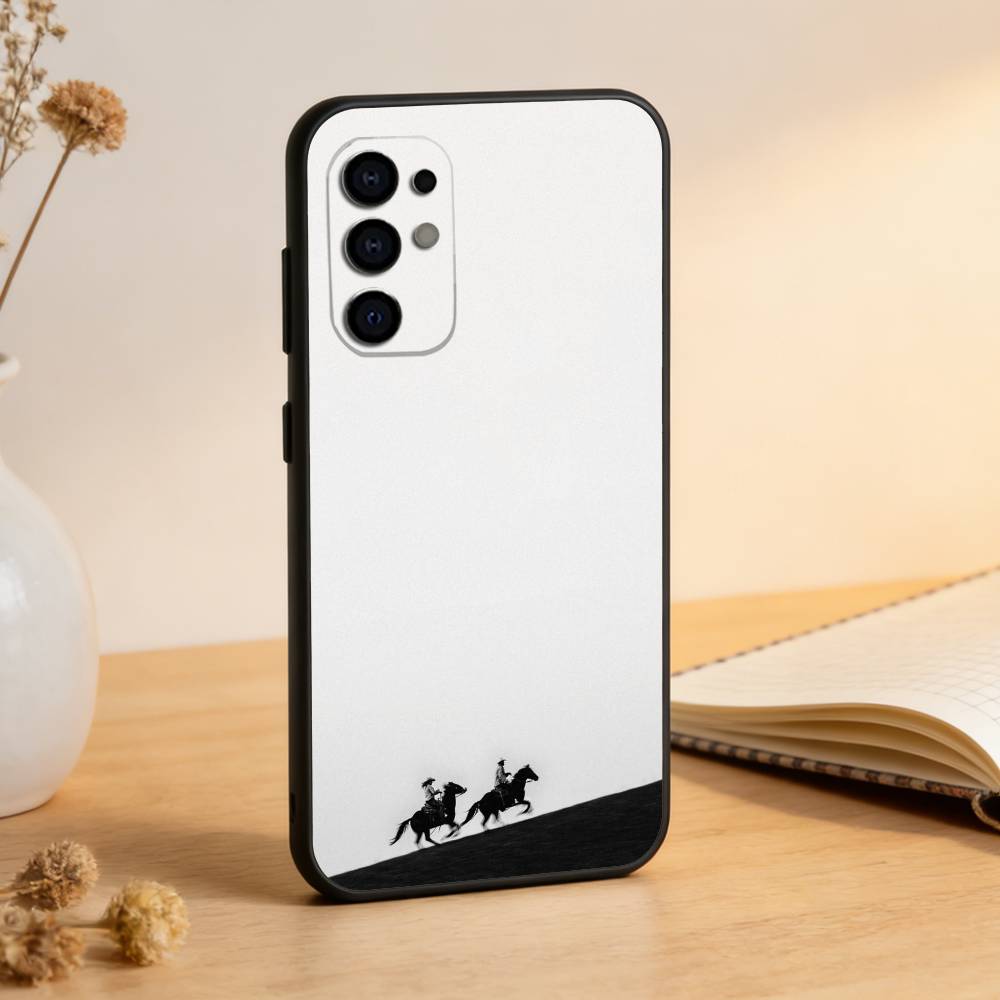 Western cowboy Phone Case Black Silicone Soft For Samsung S25,S24,S21,S22,S23,S30,Ultra,S20,Plus,Fe,Lite