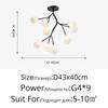 Nordic G4 Led Chandelier Lighting Modern Branch Pendant Light Living Room Gold / Black Art Decor Indoor Lighting(bulb NOT Included)