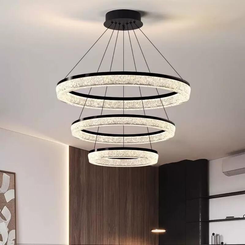 Modern LED Multi-Ring Dimmable Pendant Light