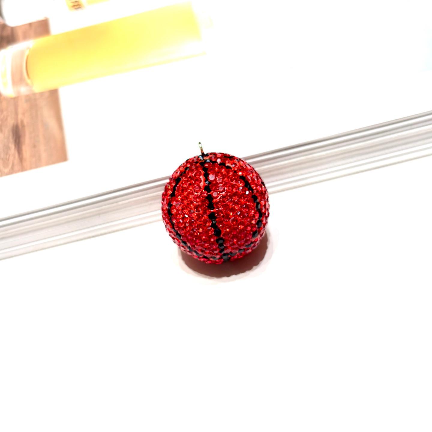 Rhinestone Basketball Keychain Pendant Sports Souvenir Accessories