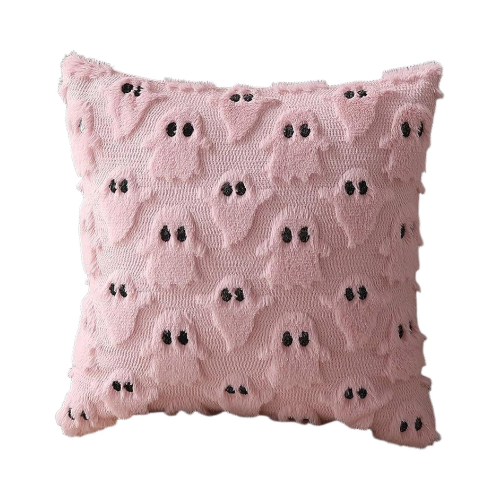 

Хэллоуин Наволочки 18x18 Дюймов Наволочки Декоративные Мягкий Плюш Искусственная Шерсть Чехол для Подушки Дивана для Стула Дивана Спальни Комнаты Домашний Декор One Size розовый