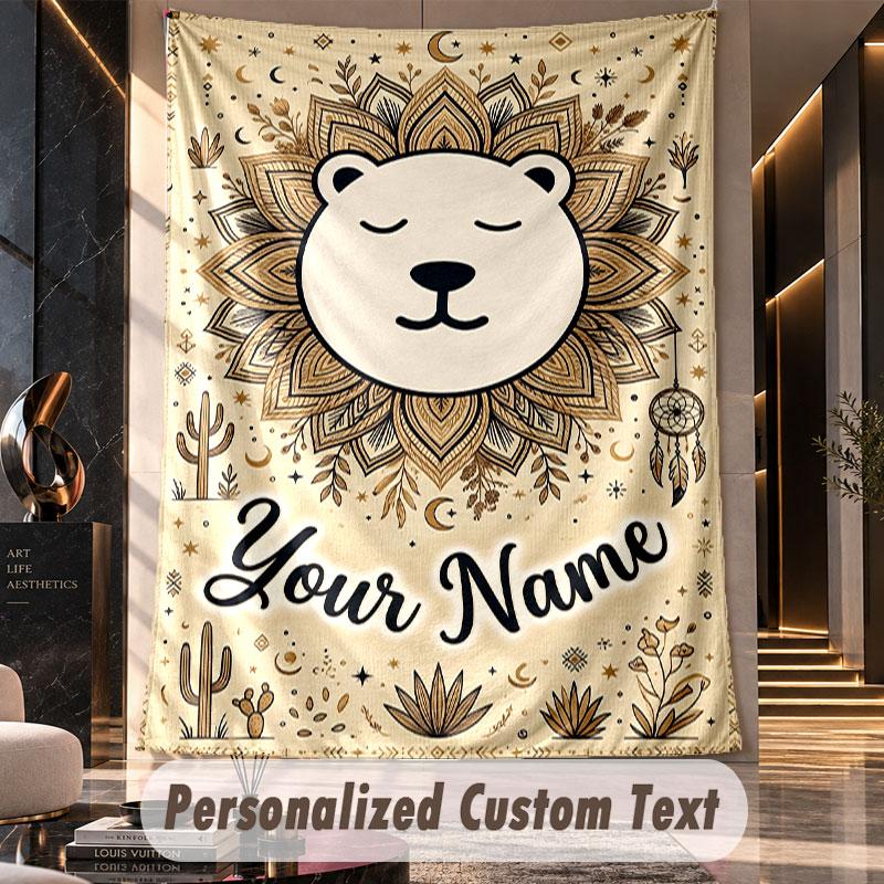 Lion Tiger Leopard (103) Theme Custom Tapestry Personalized Custom Name Text Wall Hanging Tapestry Home Decor Background Cloth