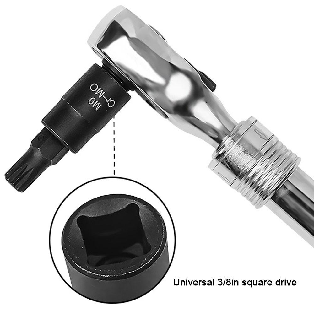 10Pcs   3Celsius8   Drive Socket Set, Molybdenum Steel Sockets M4 , with Storage Box, for Automobile Repair Mechanical Maintenance