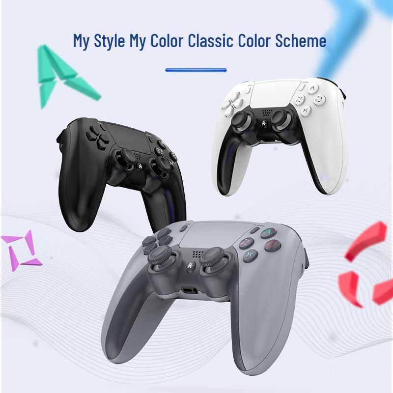 Bluetooth Six-Axis PS4 Controller with Touchpad, Audio Interface, and Motion Sensing for Android, iOS, Computer, and Steam.
