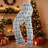 Women's Flannel Christmas Print Pajama Pants, Comfortable Warm Sleep Pants