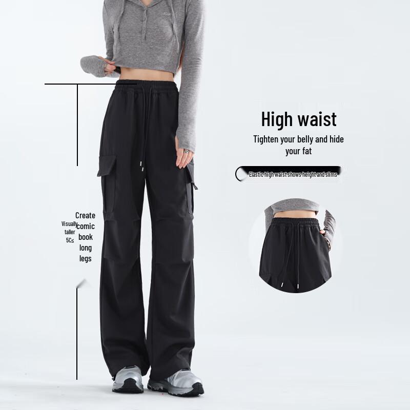 Women's High-Waist Loose Fit Outdoor Cargo Pants