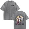 Washed Vintage Forward Observations Group Be Seeing You Print Tshirt Skeleton Graphic Tshirts Men Fashion Oversized T Shirts