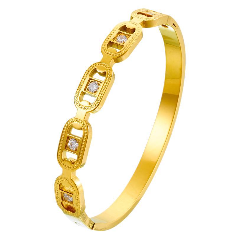 2026 Fashion Square Women's Bracelet with Diamond Buckle Fashion Bracelet Cross-border Jewelry Light Luxury Temperament