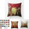 Luxurious 3d Painted Tree Flowers Pillowcase In Premium Cotton Linen Fabric