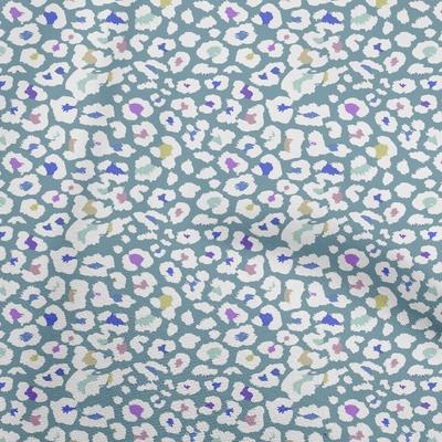 Cotton Flex Dusty Blue Fabric Animal Skin  Fabric For Sewing Printed Craft Fabric By The Yard 40 Inch