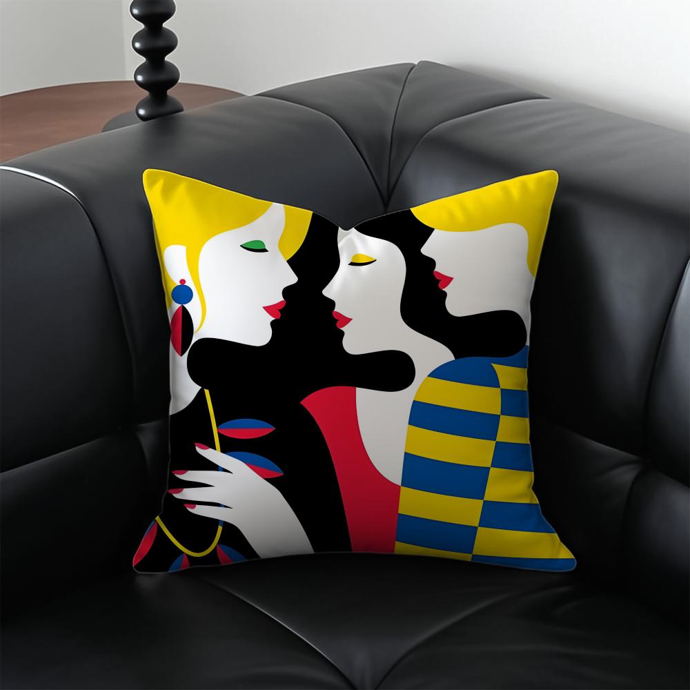 M-Malika Favre Ant Vantage Simple Cushion Cover Pillow Case Anti-Dustmite Invisible Zipper Silky Plush Cushion