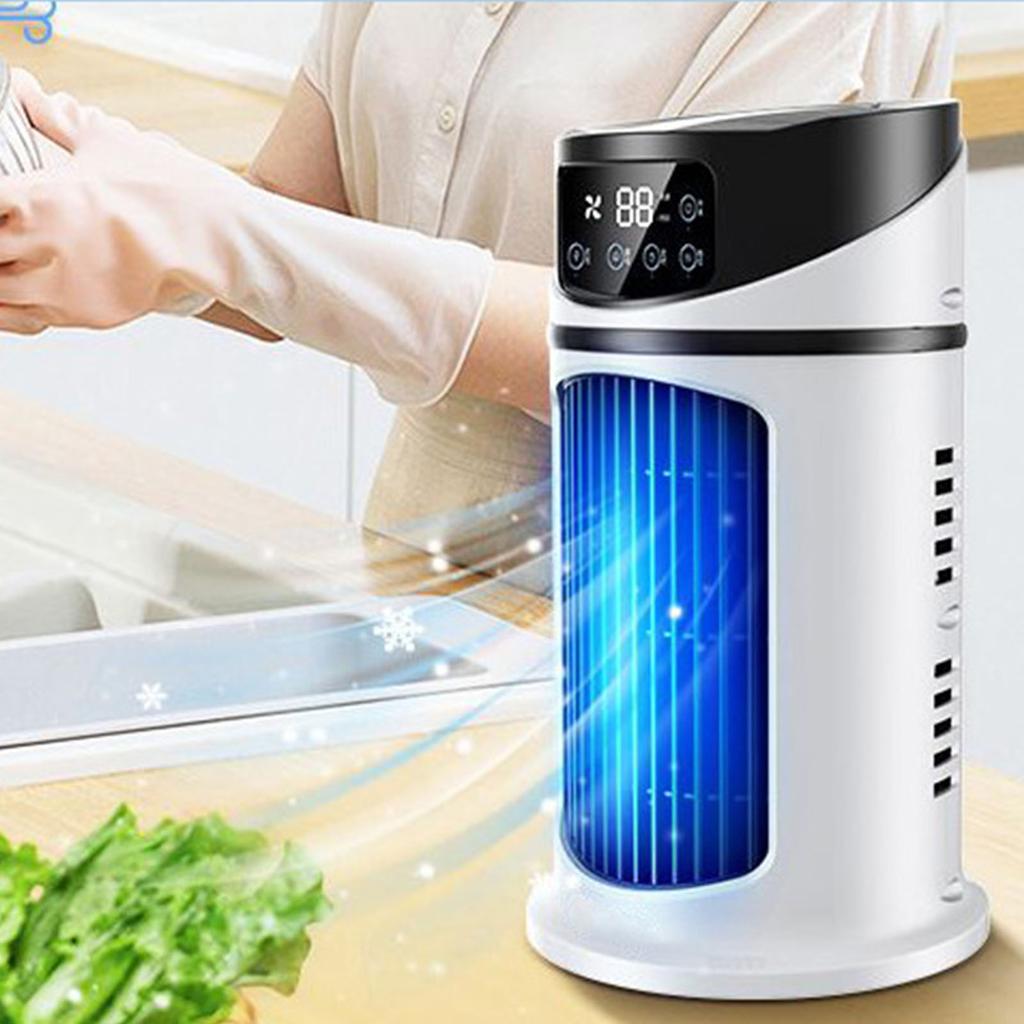 Portable Air Conditioner Fan Evaporative Mini Air Cooler with Timer Quiet USB Desktop Cooling Fan