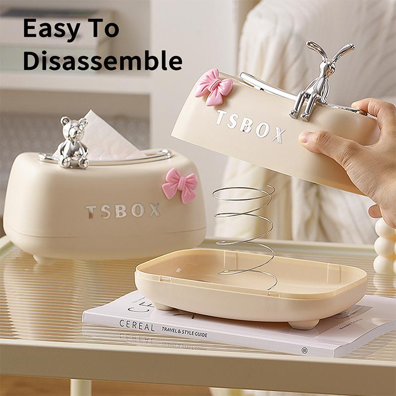 Kreslený plastový držák na ubrousky s pružinou, domácí pouzdro na ubrousky, úložný box na papírové ručníky, kuchyňský držák na ubrousky