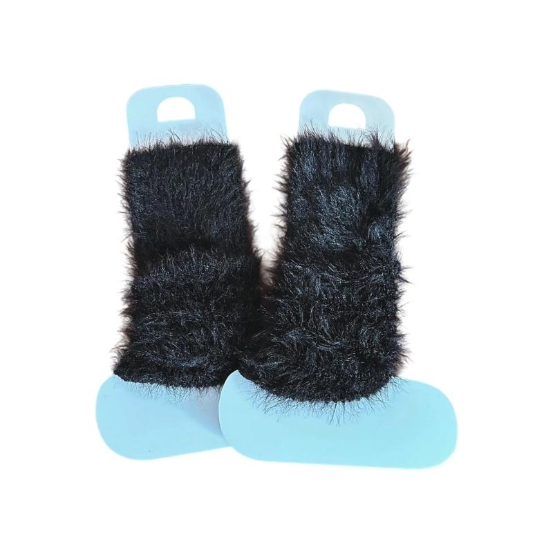 

Women Knits Long Socks Subcultures Leg Warmers Winter Warm Ankle Heap Socks Knee Highs Stocking Harajuku Boot Socks чорний