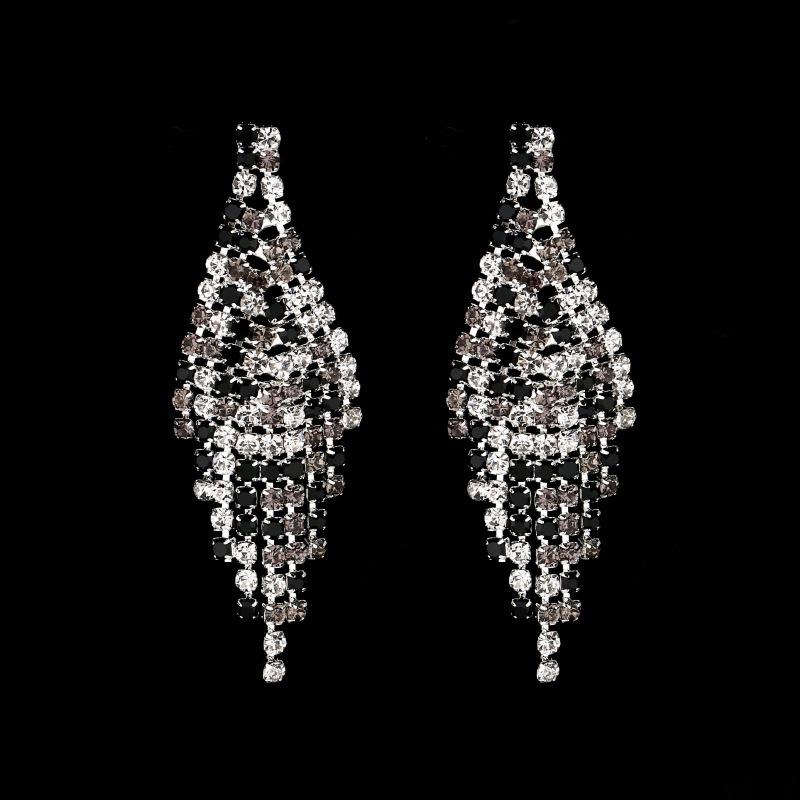 BLINGBAY Damen-Schmuckset, süßes Hochzeits-Braut-Accessoires, Kupfer-Strasssteine, wunderschönes elegantes Halsketten-Ohrring-Set, modernes Damen-Schmuckgeschenk