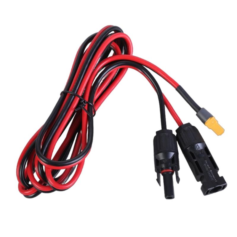 Waterproof IP67 Solar Panel to XT60 Female Connectors Cable 12AWG for Car and Solar Generators