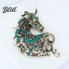 Animal Pin 1/4Pcs Retro Style Brooch Sparkling Rhinestones Inlaid Horse