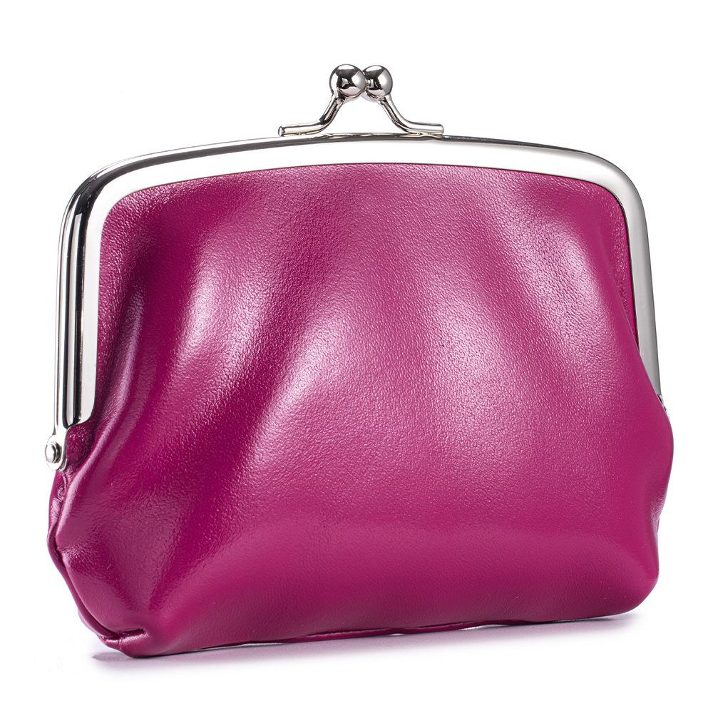 New Vintage Coin Purse Women's Top Layer Cowhide Versatile Double Clamp Storage Bag Gold Clip Bag