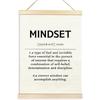 TAEDIN Mindset Motivational Definition Poster Hanger Frame, Pirational Wooden Canvas Artwork Mental Health Print Hanging Sign, Positive Quotes for