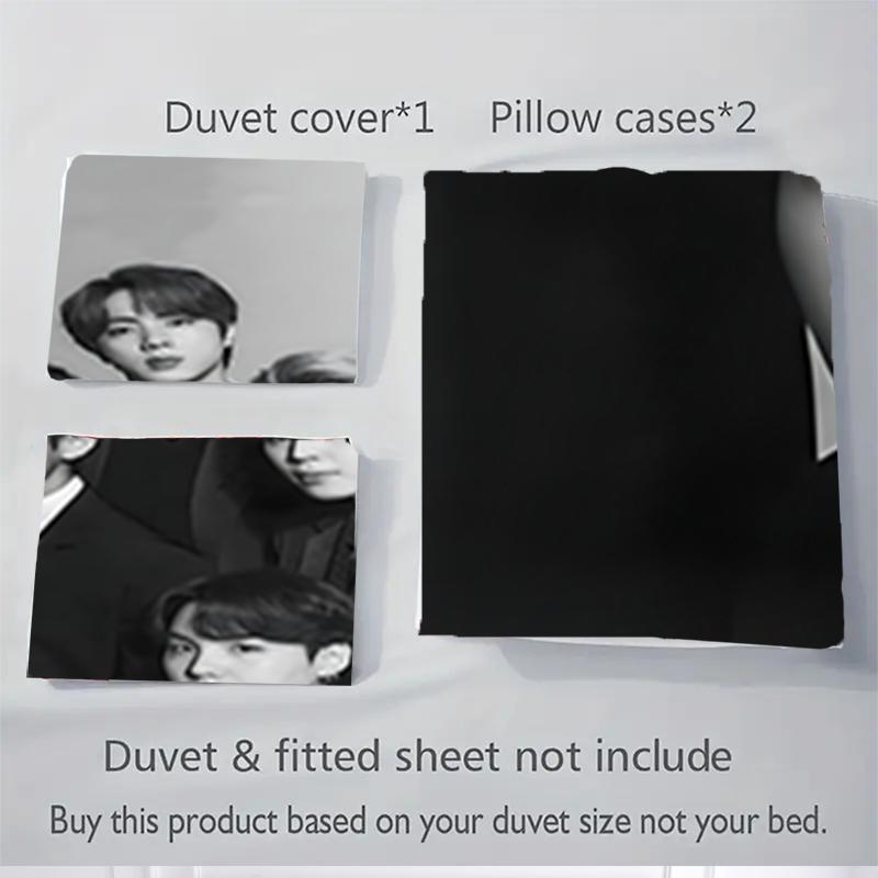 3Pcs Boy Group Portrait Bedding Sets For All Sizes New 3D Printed Bed Cover Comforter Duvet Cover Pillowcase Bedroom Decoration