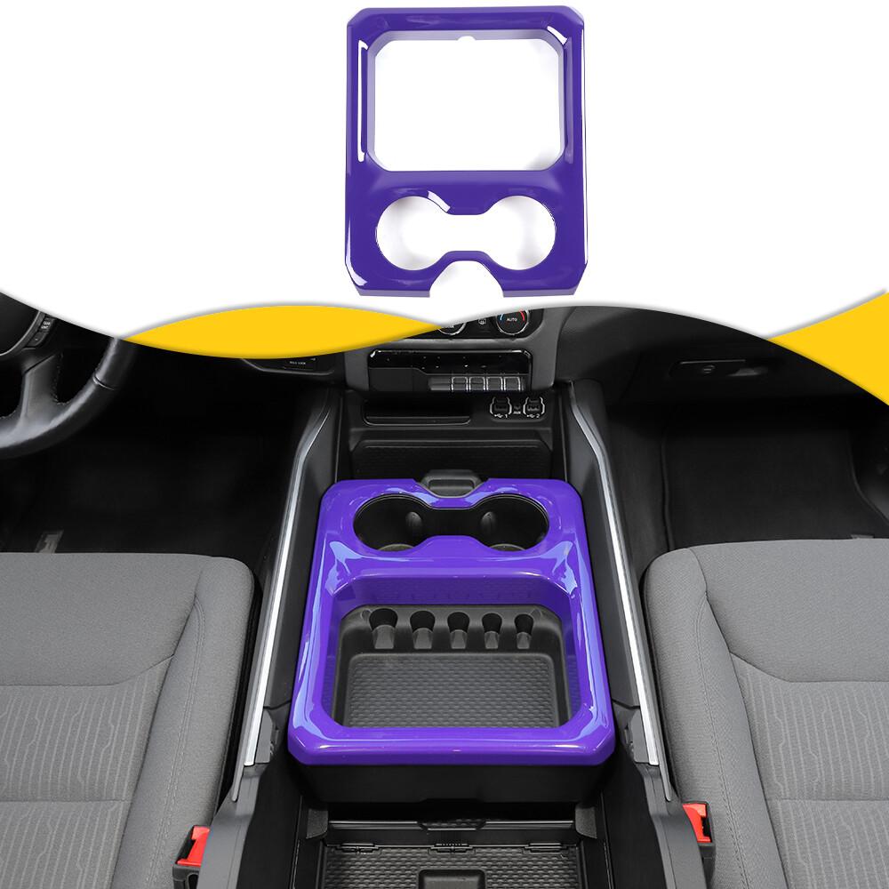 Central Water Cup Holder Panel Cover Trim Frame for Dodge Ram 1500 2018+ Purple