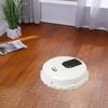 Automatic Mopping Machine, Dual Wet and Dry Round Floor Cleaner with USB Charging, 5W Efficient Cleaning, White ABS Design